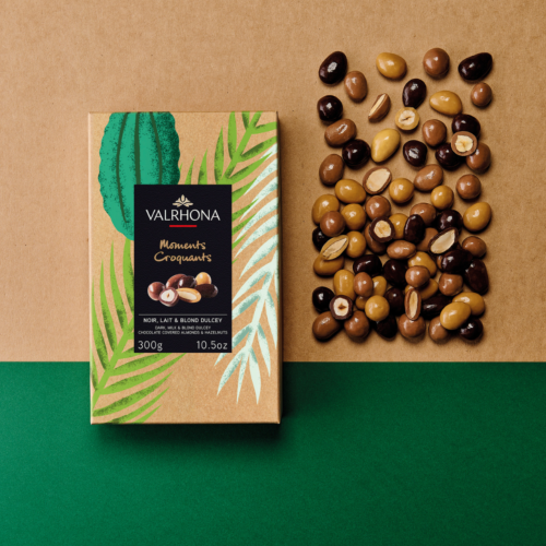 amandes et noisettes enrobées de trois chocolats Valrhona Hover