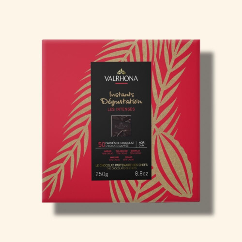 Coffret 50 carrés chocolat noir