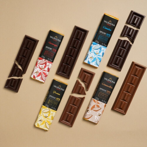 coffret 8 petites tablettes de chocolat valrhona Hover