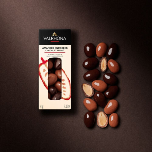 Amandes enrobées de chocolat noir et lait Hover
